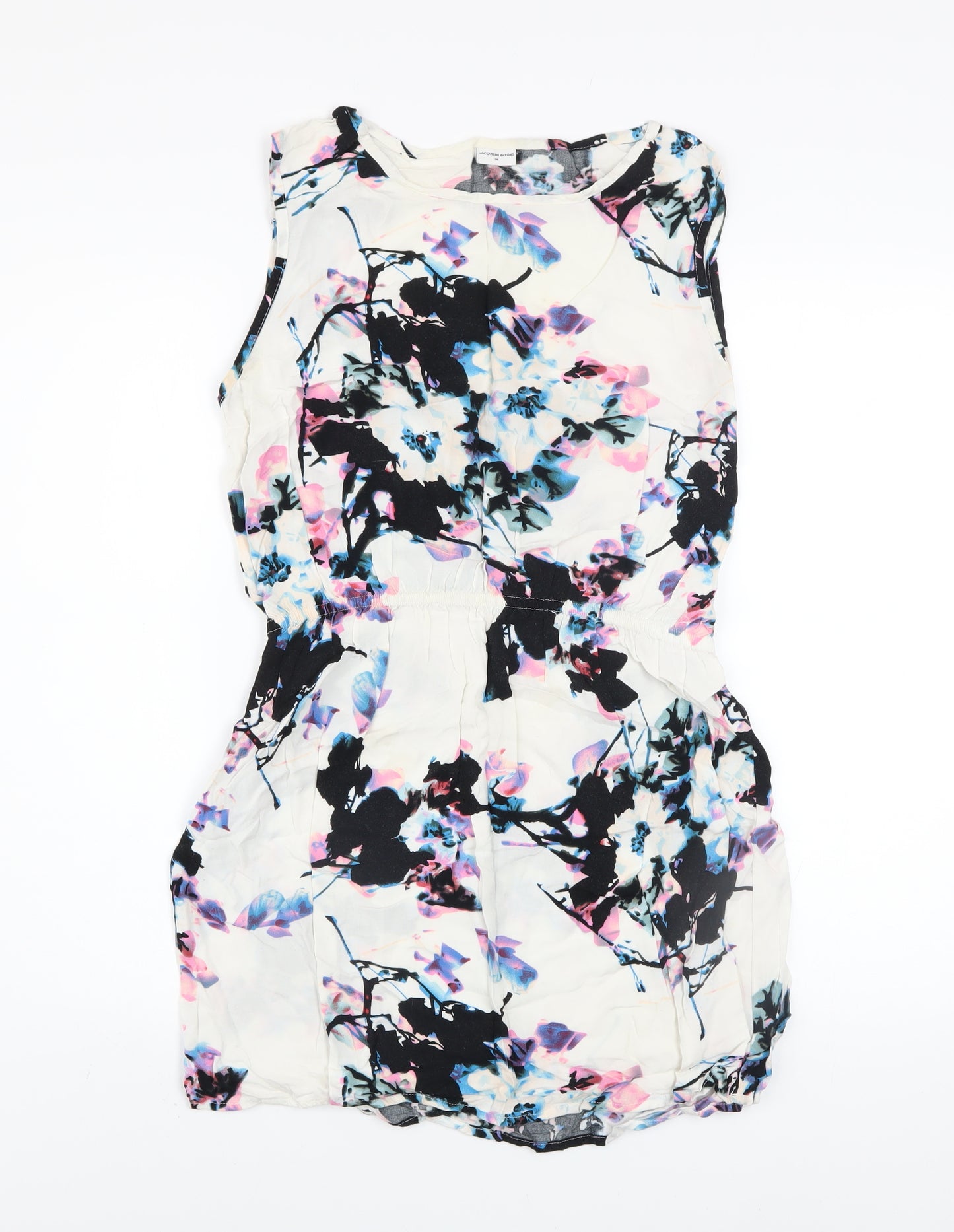 Jacqueline de Yong Women's Multicoloured Floral Sleeveless Shift Dress Size 10