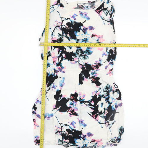Jacqueline de Yong Women's Multicoloured Floral Sleeveless Shift Dress Size 10