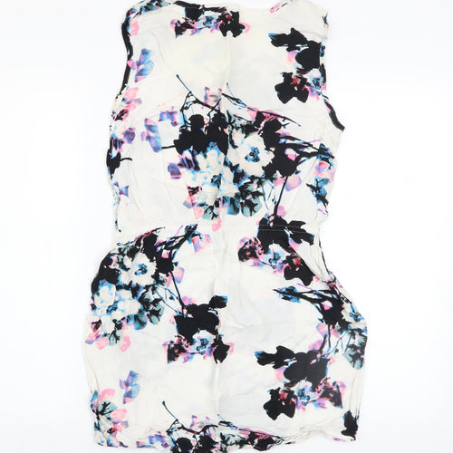 Jacqueline de Yong Women's Multicoloured Floral Sleeveless Shift Dress Size 10