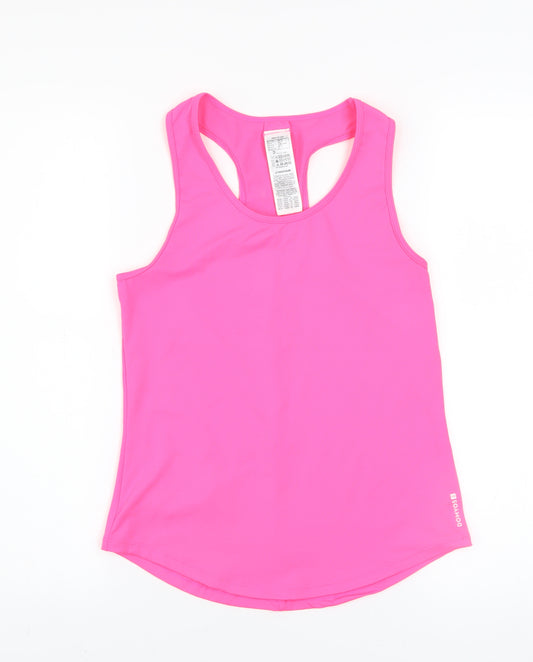 Domyos Women's Pink XS Racerback Athletic Tank Top Gym Yoga