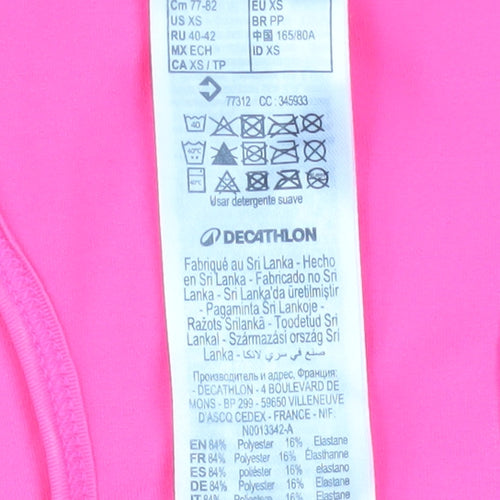 Domyos Women's Pink XS Racerback Athletic Tank Top Gym Yoga