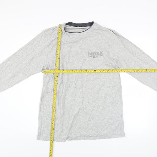 Mexx Men’s Grey Long Sleeve Crew Neck Cotton Top Size L