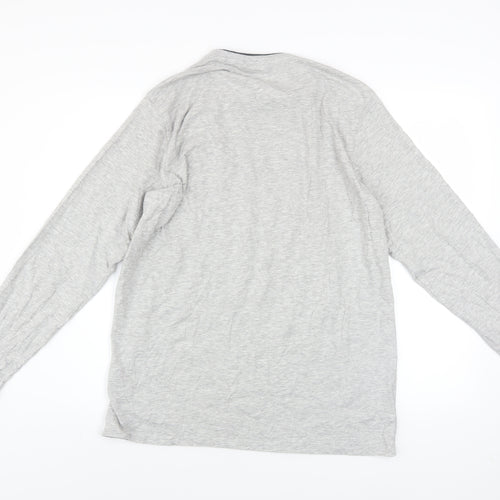 Mexx Men’s Grey Long Sleeve Crew Neck Cotton Top Size L