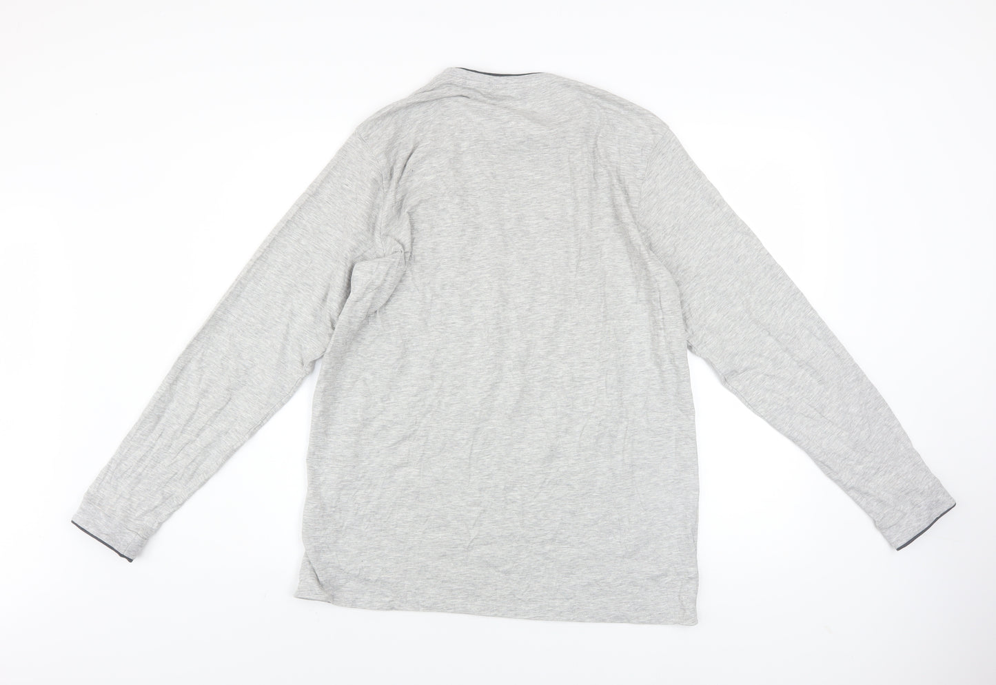 Mexx Men’s Grey Long Sleeve Crew Neck Cotton Top Size L