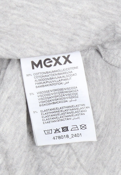 Mexx Men’s Grey Long Sleeve Crew Neck Cotton Top Size L