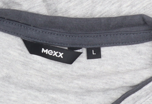 Mexx Men’s Grey Long Sleeve Crew Neck Cotton Top Size L