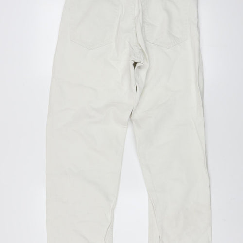 Pull&Bear Men's White Straight Jeans Size 31 Regular Fit Denim