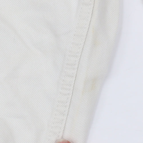 Pull&Bear Men's White Straight Jeans Size 31 Regular Fit Denim