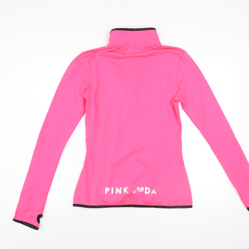 Pink Soda Sport Women's Pink 1/2 Zip Pullover Sweatshirt UK 10