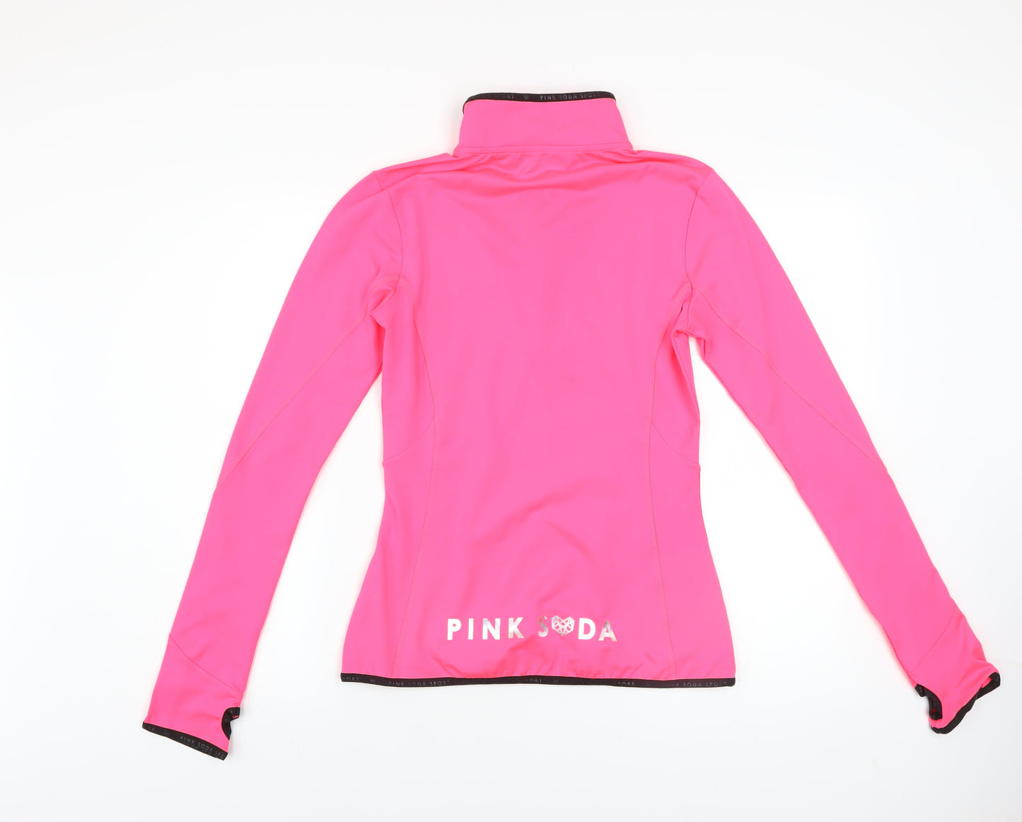Pink Soda Sport Women's Pink 1/2 Zip Pullover Sweatshirt UK 10