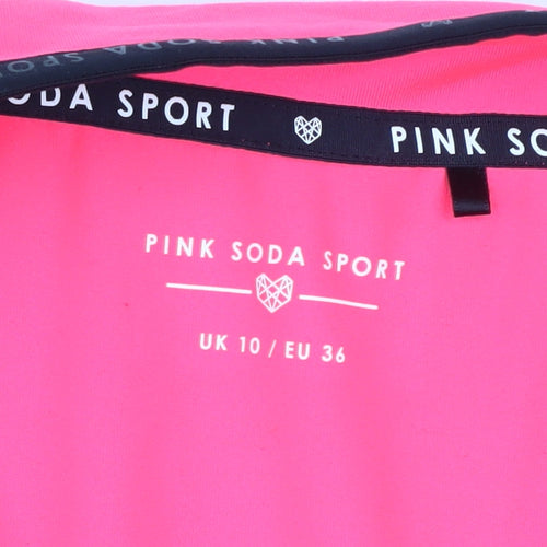 Pink Soda Sport Women's Pink 1/2 Zip Pullover Sweatshirt UK 10
