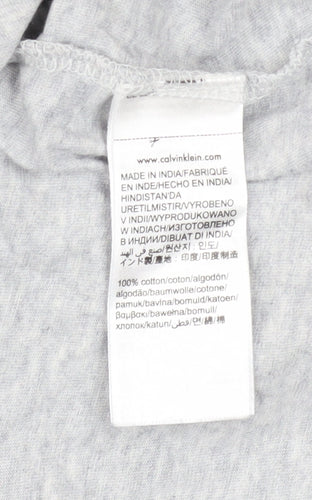 Calvin Klein Jeans Mens Grey Long Sleeve Cotton Top L