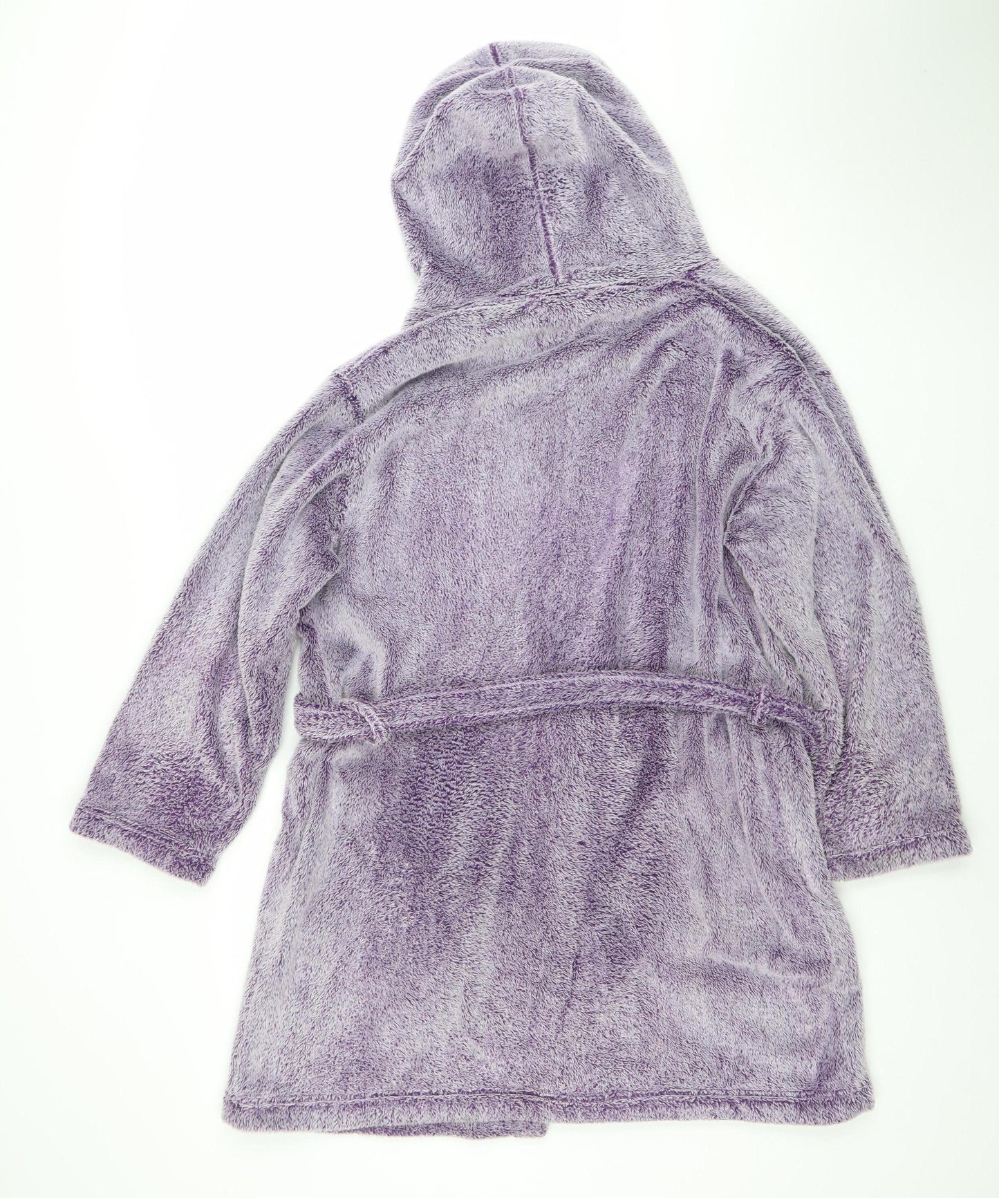 John Lewis Women's Purple Fleece Hooded Robe S
