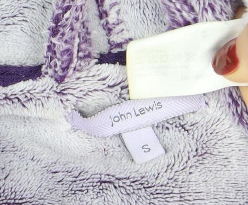 John Lewis Women's Purple Fleece Hooded Robe S