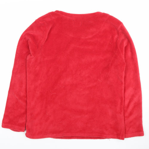Disney Womens Red Fleece Minnie Mouse Pyjama Top XS