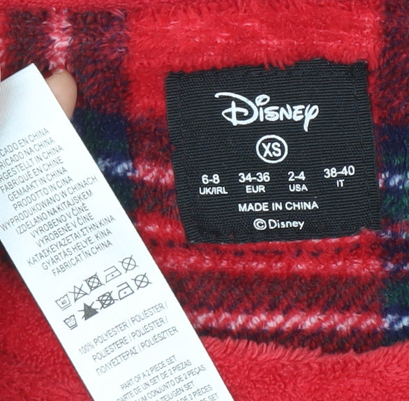 Disney Womens Red Fleece Minnie Mouse Pyjama Top XS