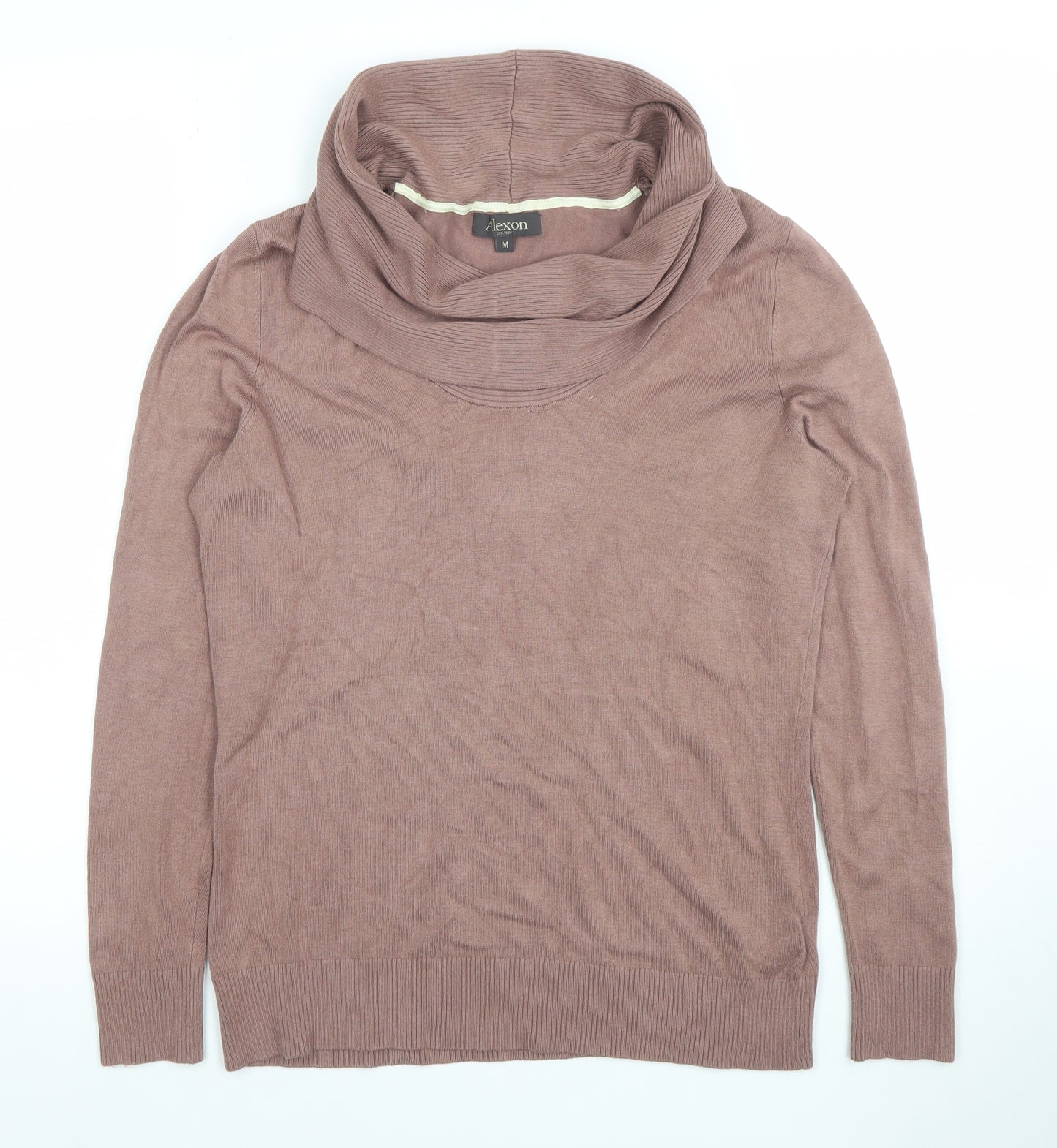 Alexon Womens Brown Cowl Neck Long Sleeve Pullover Jumper Size M