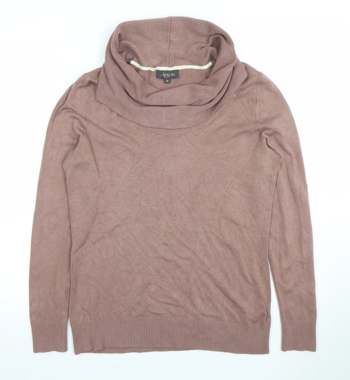 Alexon Womens Brown Cowl Neck Long Sleeve Pullover Jumper Size M