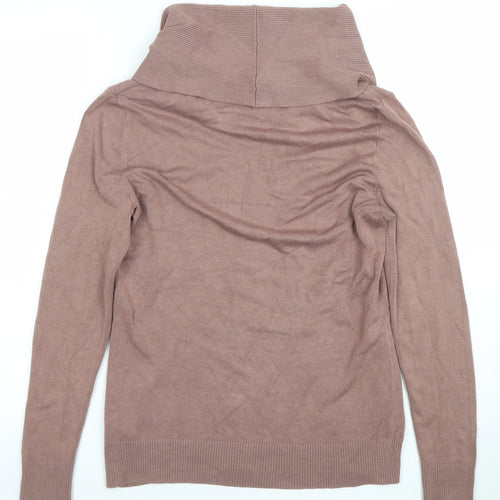 Alexon Womens Brown Cowl Neck Long Sleeve Pullover Jumper Size M