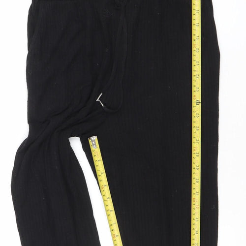 Topshop Women Black Sleeveless Jumpsuit Size M Drawstring Waist