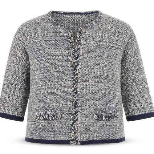 Wallis Women’s Blue Chunky Knit 3/4 Sleeve Cardigan L