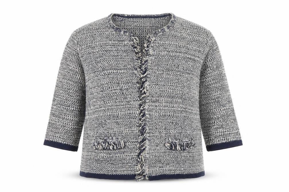 Wallis Women’s Blue Chunky Knit 3/4 Sleeve Cardigan L