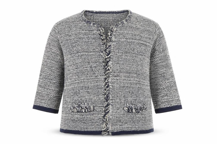 Wallis Women’s Blue Chunky Knit 3/4 Sleeve Cardigan L