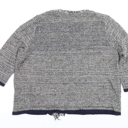 Wallis Women’s Blue Chunky Knit 3/4 Sleeve Cardigan L