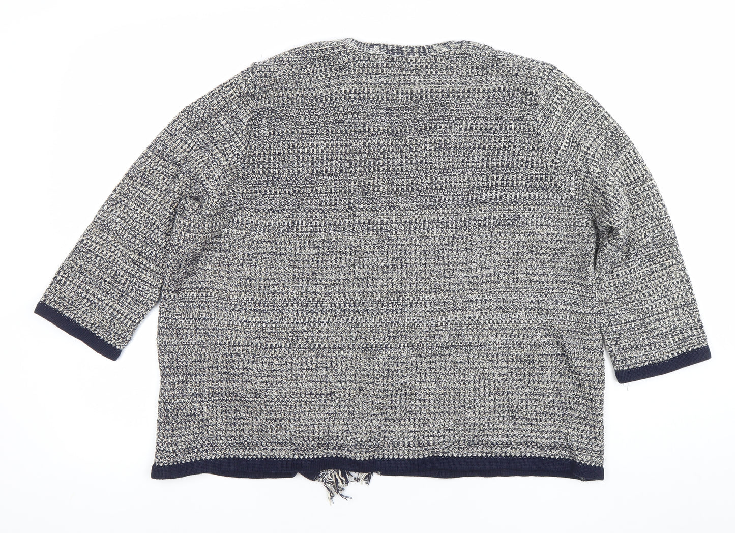 Wallis Women’s Blue Chunky Knit 3/4 Sleeve Cardigan L