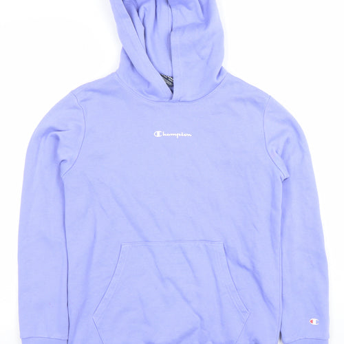 Champion Girls Purple XL Pullover Hoodie Logo Fleece Sweatshirt