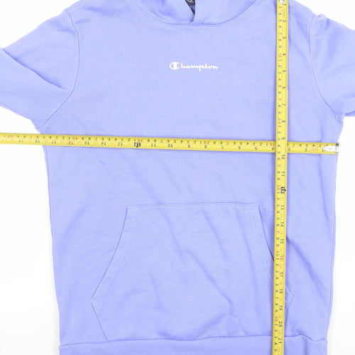 Champion Girls Purple XL Pullover Hoodie Logo Fleece Sweatshirt