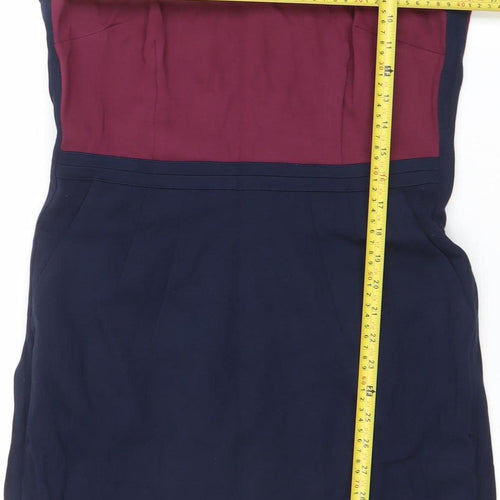 Lands' End Women's Multicoloured Size 14 Sleeveless Shift Dress
