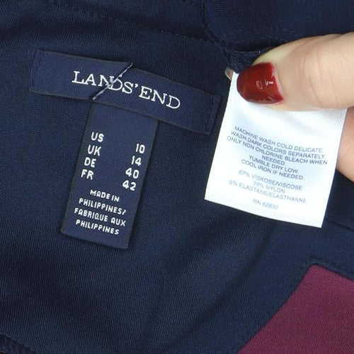 Lands' End Women's Multicoloured Size 14 Sleeveless Shift Dress