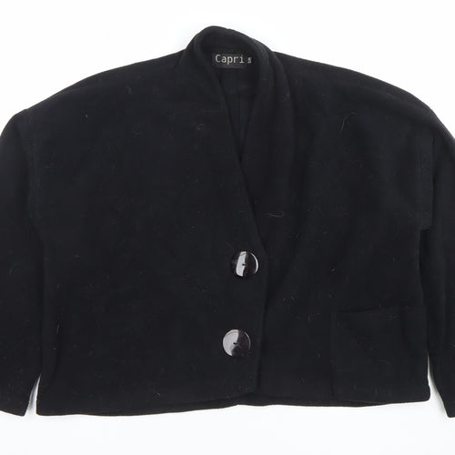 Capri Women's Black Wool Short Blazer Jacket S