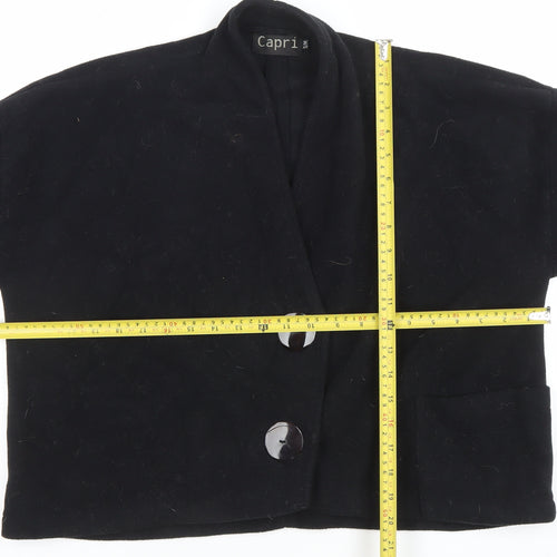 Capri Women's Black Wool Short Blazer Jacket S