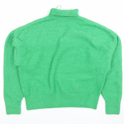 ZARA Women’s Green High Neck Knit Jumper Size 12