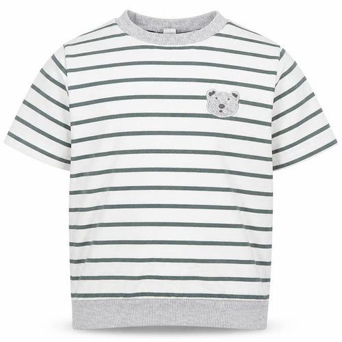 The White Company Boys White Striped Cotton Sweatshirt 4-5 Years
