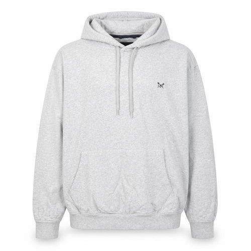 Crew Clothing Company Mens Grey Hoodie L Pullover Cotton Logo