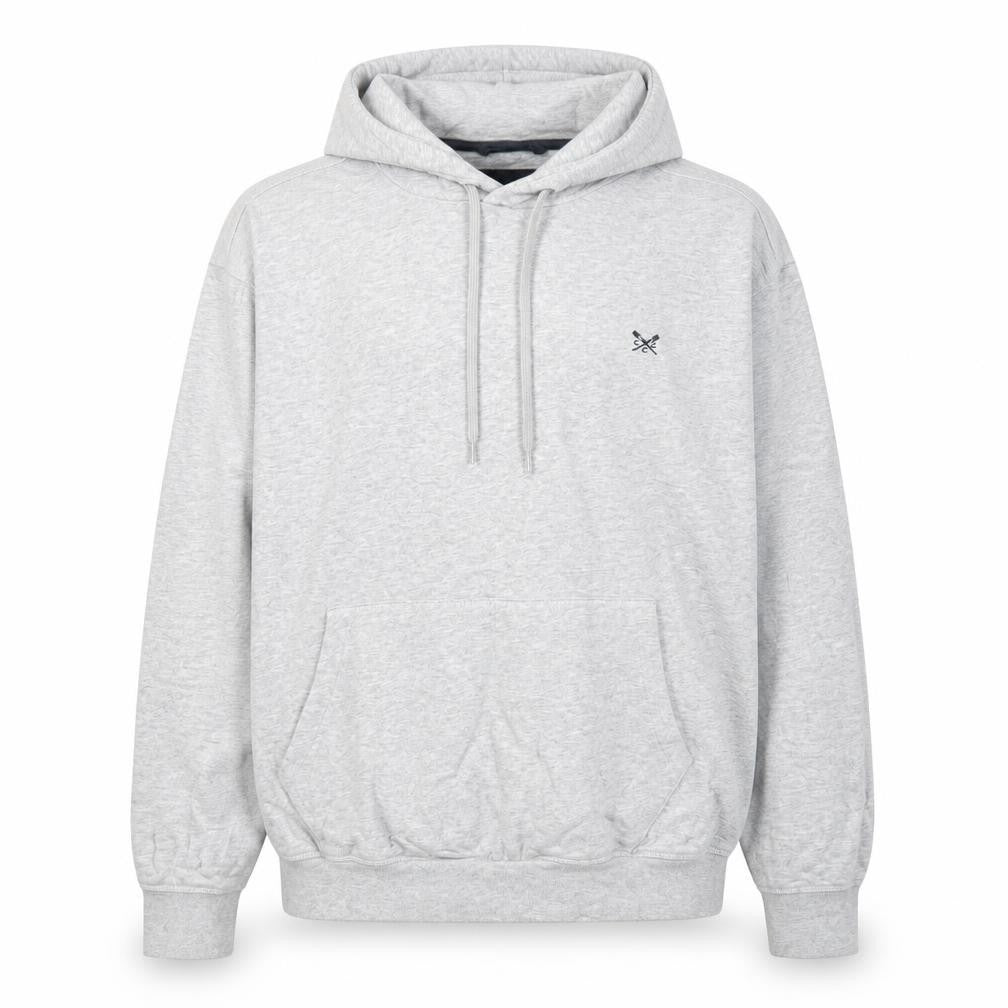Crew Clothing Company Mens Grey Hoodie L Pullover Cotton Logo