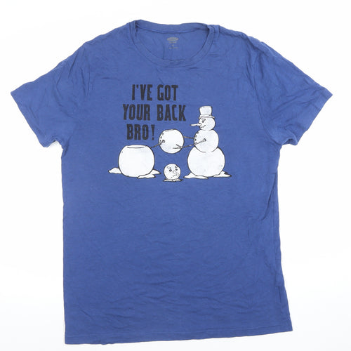 Old Navy Men’s Blue Funny Graphic Print T-Shirt Size M