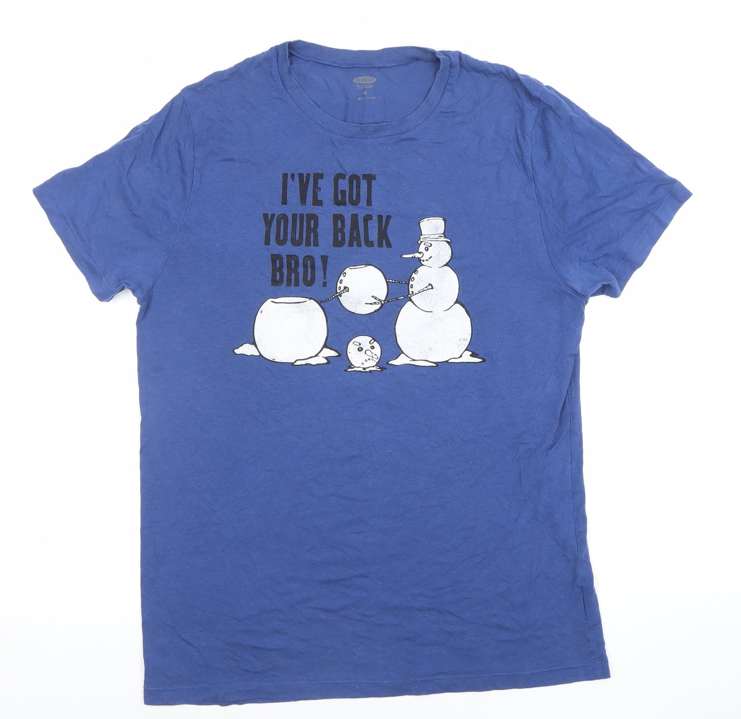 Old Navy Men’s Blue Funny Graphic Print T-Shirt Size M