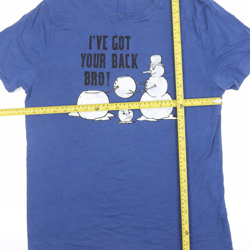 Old Navy Men’s Blue Funny Graphic Print T-Shirt Size M