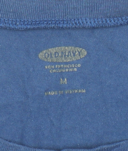 Old Navy Men’s Blue Funny Graphic Print T-Shirt Size M