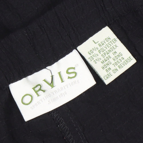 Orvis Women’s Black Lightweight Elastic Waist Trousers Size L