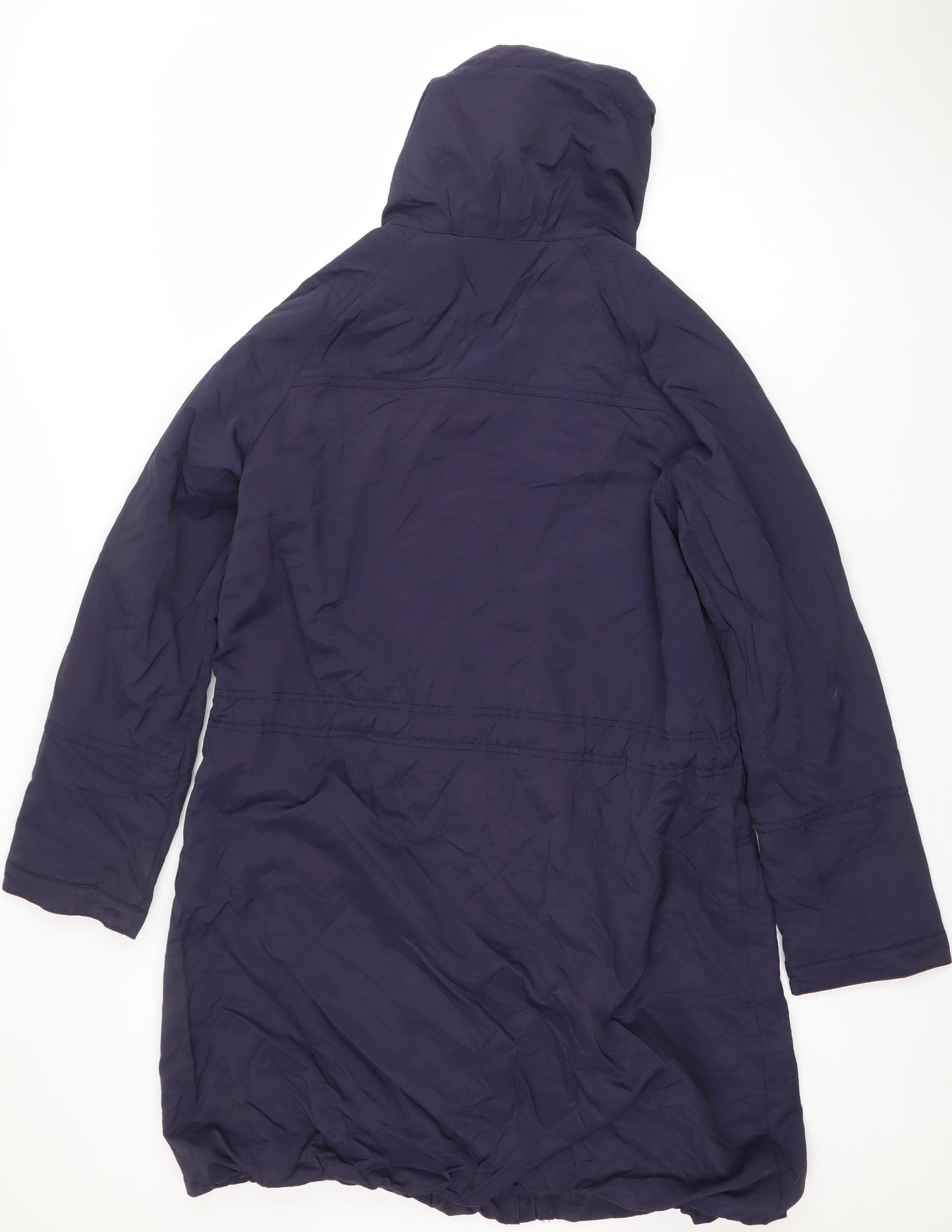 Personal Choice Women Blue Hooded Parka Jacket Size 14