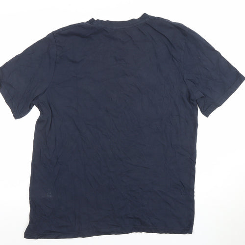Jack & Jones Core Men's Blue Graphic Cotton T-Shirt Size L Regular Fit