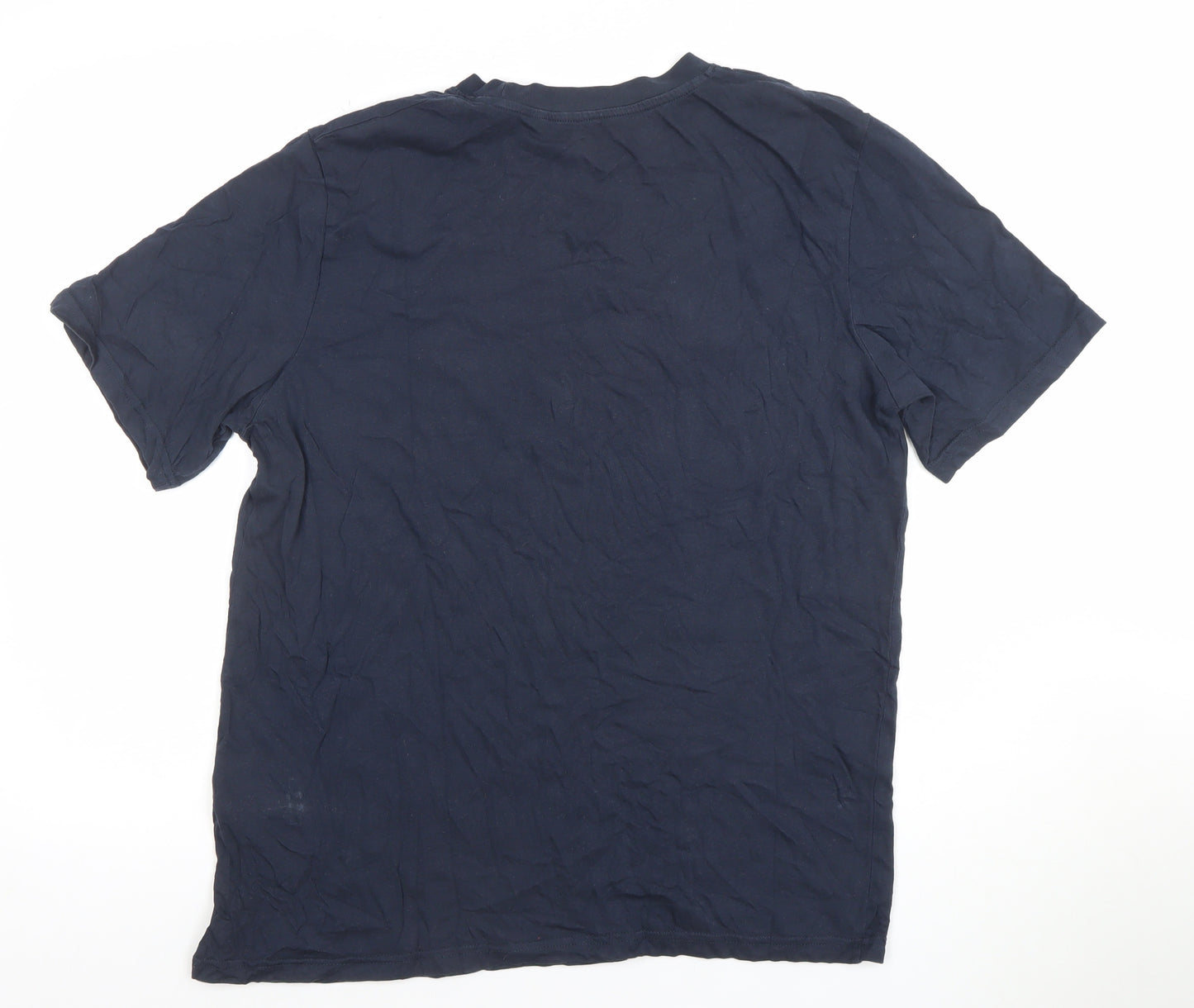Jack & Jones Core Men's Blue Graphic Cotton T-Shirt Size L Regular Fit