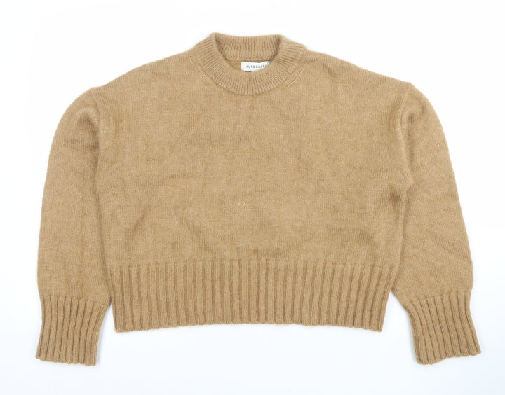 Marks and Spencer Women’s Beige Cashmere Crew Neck Jumper Size 12