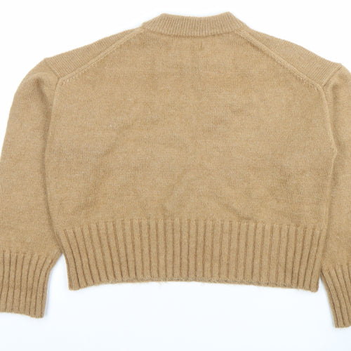 Marks and Spencer Women’s Beige Cashmere Crew Neck Jumper Size 12