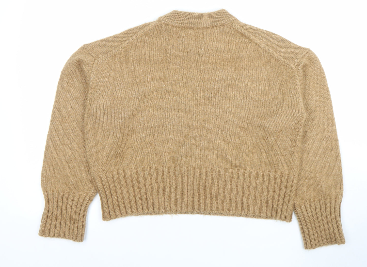 Marks and Spencer Women’s Beige Cashmere Crew Neck Jumper Size 12